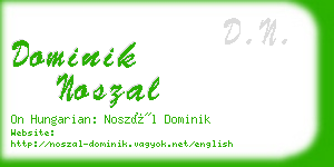 dominik noszal business card